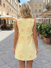 Jersey A-Line Crew Neck Formal Dresses with 3D Flowers