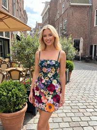 Tulle Bodycon Spaghetti Straps Formal Dresses with 3D Flowers