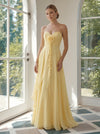 Chiffon A-Line Sweetheart Formal Dresses with 3D Flowers
