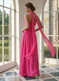 Chiffon Mermaid Sweetheart Formal Dresses with Scarf