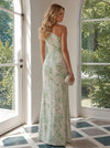 Jacquard Sheath One Shoulder Formal Dresses with Side Slit