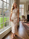 Jacquard Sheath One Shoulder Pleated Cocktail Dresses