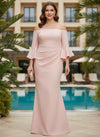 Satin Mermaid Off the Shoulder Plus Size Dresses with Ruffles