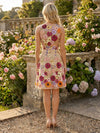 Tulle A-Line Crew Neck Homecoming Dresses with 3D Flowers