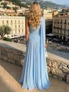Chiffon A-Line One Shoulder Formal Dresses with 3D Flowers