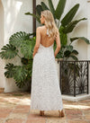 Chiffon A-Line Halter Polka Dot Formal Dresses