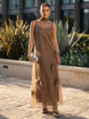 Tulle A-Line High Neck Formal Dresses with Feathers