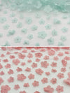Chiffon A-Line U-Neck Formal Dresses with 3D Flowers
