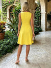 Jersey A-Line Crew Neck Formal Dresses with 3D Flowers