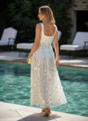 Sequin A-Line Square Neck Glitter Formal Dresses