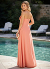 Chiffon A-Line Strapless Formal Dresses with Bow