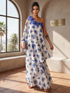 Chiffon A-Line One Shoulder Formal Tent/ Trapeze Dresses with 3D Flowers