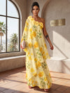 Chiffon A-Line One Shoulder Formal Tent/ Trapeze Dresses with 3D Flowers