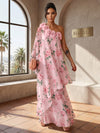 Chiffon A-Line One Shoulder Formal Tent/ Trapeze Dresses with 3D Flowers