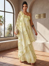 Chiffon A-Line One Shoulder Formal Tent/ Trapeze Dresses with 3D Flowers