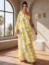 Chiffon A-Line One Shoulder Formal Tent/ Trapeze Dresses with 3D Flowers