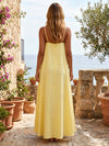 Satin A-Line Spaghetti Straps Formal Dresses with 3D Flowers