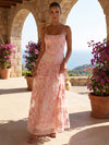 Tulle A-Line Spaghetti Straps Formal Dresses with Ruffles