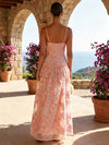 Tulle A-Line Spaghetti Straps Formal Dresses with Ruffles
