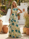 Jacquard Off the Shoulder Formal Dresses with Ruffles