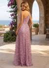 Sequins One Shoulder Formal Dresses with Ruffles