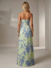 Jacquard A-Line Strapless Splicing Formal Dresses