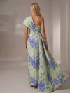 Jacquard Mermaid One Shoulder Pleated Formal Dresses