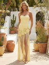 Jersey Bodycon Strapless Formal Dresses with Tassel