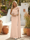 Satin Mermaid One Shoulder Formal Dresses with 3D Flowers