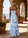 Chiffon A-Line Spaghetti Straps Formal Dresses with Floral Print