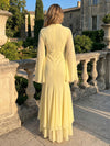 Chiffon Mermaid High Neck Tiered Formal Dresses