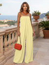 Jersey Pantsuit Strapless Pleated Formal Dresses