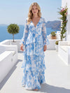 Chiffon A-Line V Neck Delicate Pleated Formal Dresses