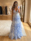 Chiffon A-Line V Neck Delicate Pleated Formal Dresses
