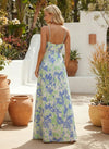 Jacquard A-Line Spaghetti Straps Formal Dresses with Ruffles