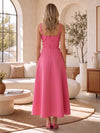 Jersey A-Line U-Neck Formal Dresses with 3D Flowers
