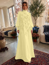 Jersey A-Line High Neck Formal Dresses with 3D Flowers