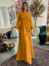 Jersey A-Line Crew Neck Formal Dresses with 3D Flowers