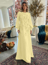 Jersey A-Line Crew Neck Formal Dresses with 3D Flowers