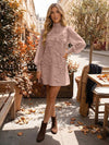 Jersey A-Line High Neck Formal Dresses with 3D Flowers