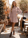 Jersey A-Line High Neck Formal Dresses with 3D Flowers