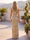 Chiffon Mermaid High Neck Formal Dresses with Side Slit
