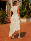 Chiffon A-Line One Shoulder Formal Dresses with Floral Print