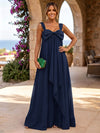 Chiffon A-Line Sweetheart Formal Dresses with Bow