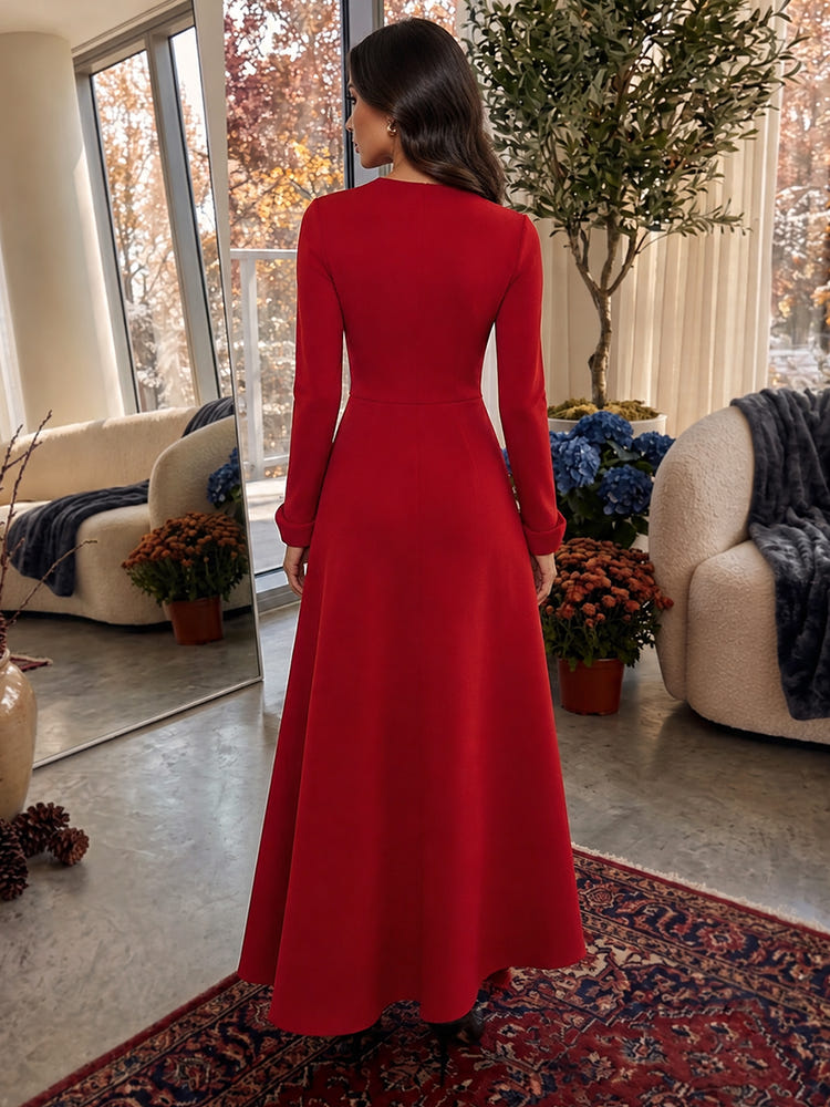 Jersey A-Line Crew Neck Formal Dresses with 3D Flowers