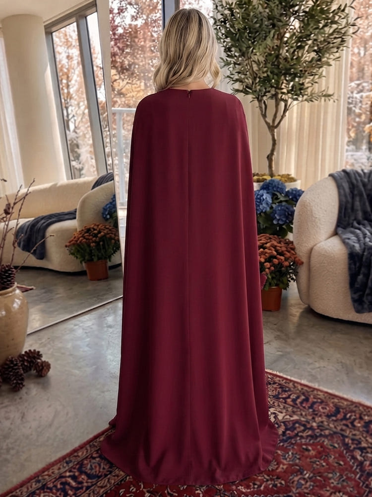 Jersey A-Line V Neck Formal Dresses with 3D Flowers