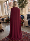 Jersey A-Line V Neck Formal Dresses with 3D Flowers