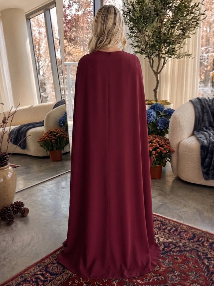 Jersey A-Line V Neck Formal Dresses with 3D Flowers