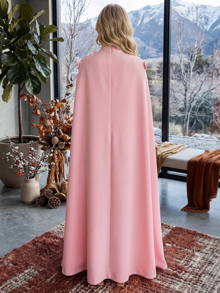 Jersey A-Line V Neck Formal Dresses with 3D Flowers