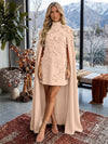 Jersey A-Line V Neck Formal Dresses with 3D Flowers